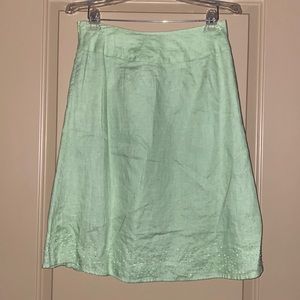 Richard Malcolm Green Linen Skirt